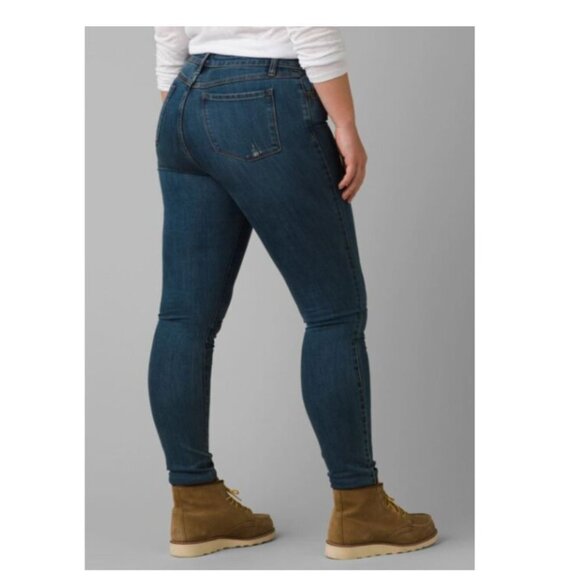 NEW PrAna Sienna Jean Size Women's 14/31 Fitted True Blue Straight Denim  $109 - Picture 2 of 11